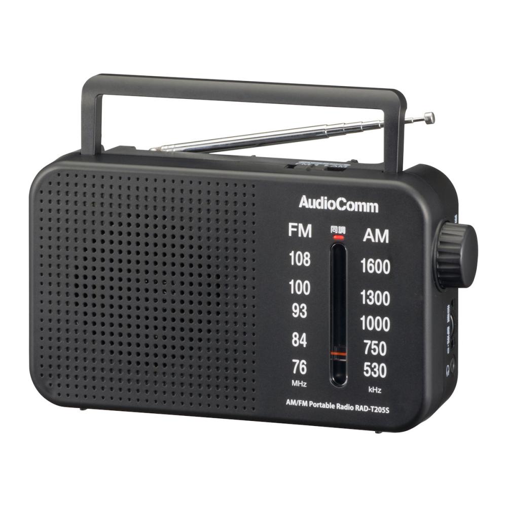 オーム電機　ＡＭ／ＦＭポータブルラジオ　Ｔ２０５