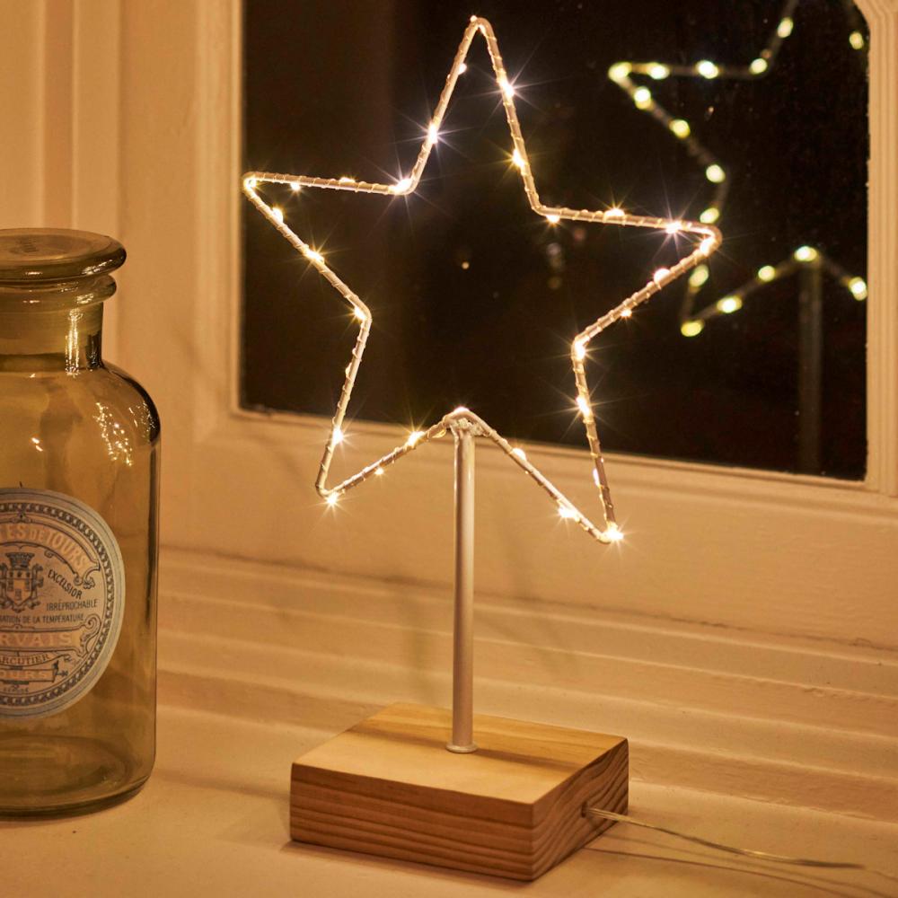 ホワイトワイヤースターオーナメント