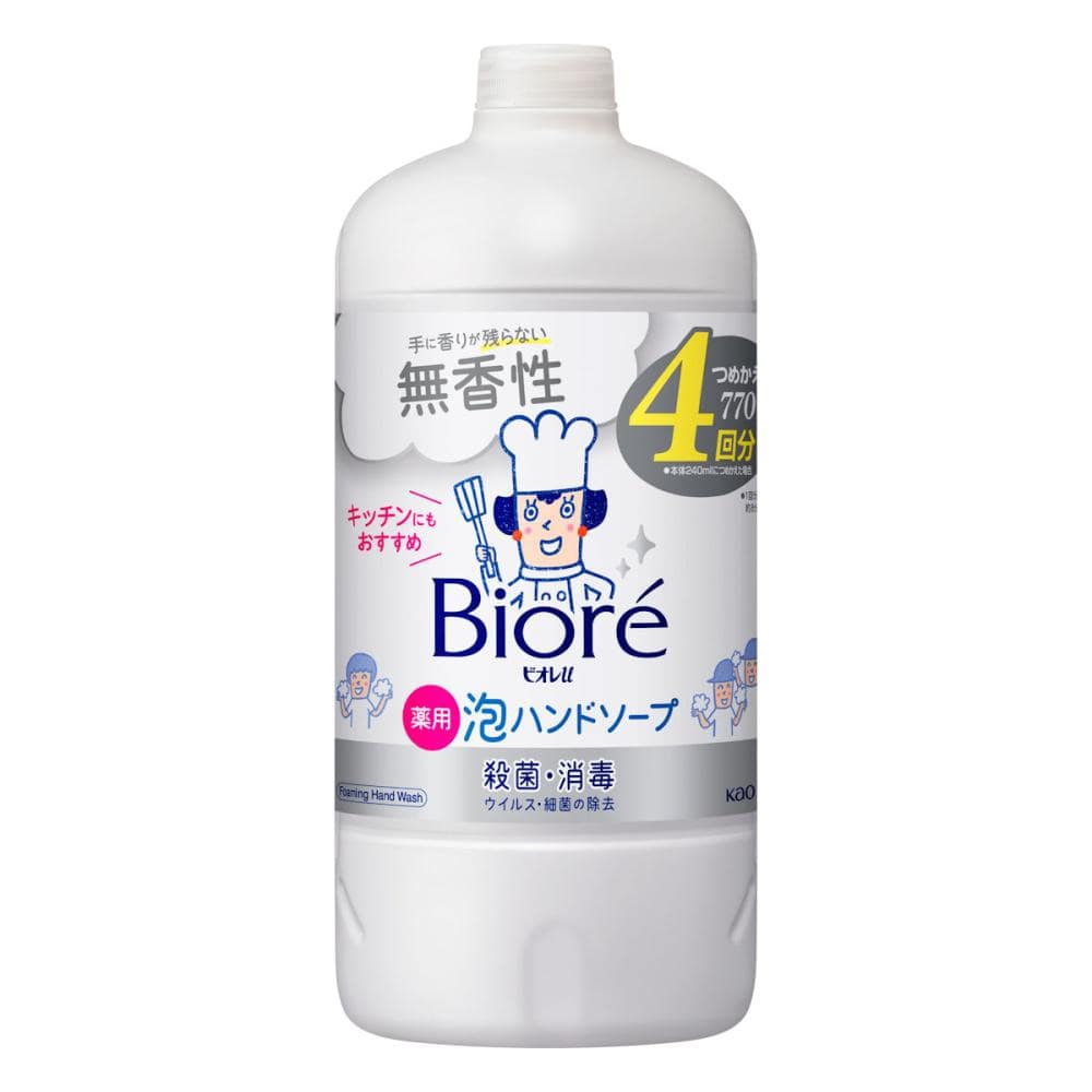 花王　ビオレｕ　泡ハンドソープ　無香　詰め替え用　７７０ｍＬ