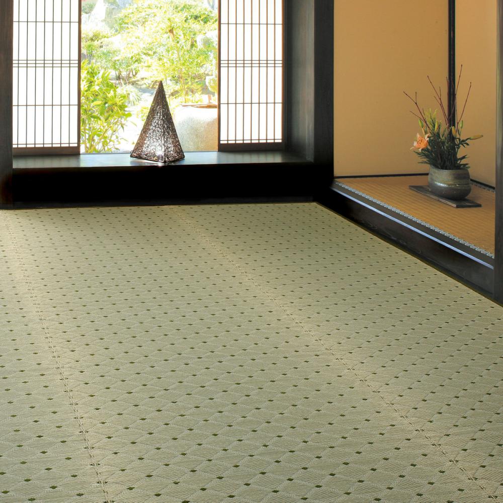国産柄上敷き　ダイヤ　本間　２畳