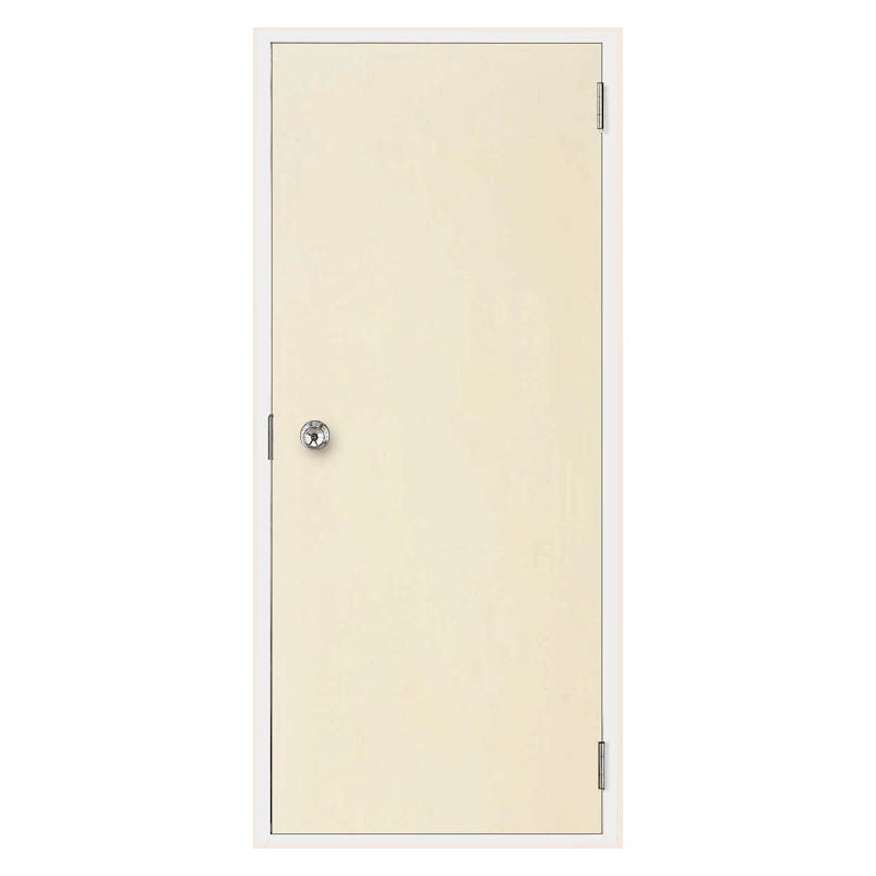 ＬＩＸＩＬ　ロンカラーフラッシュドア　フラット　本体のみ　握り玉仕様　ランマ無し　アイボリー　０６１８