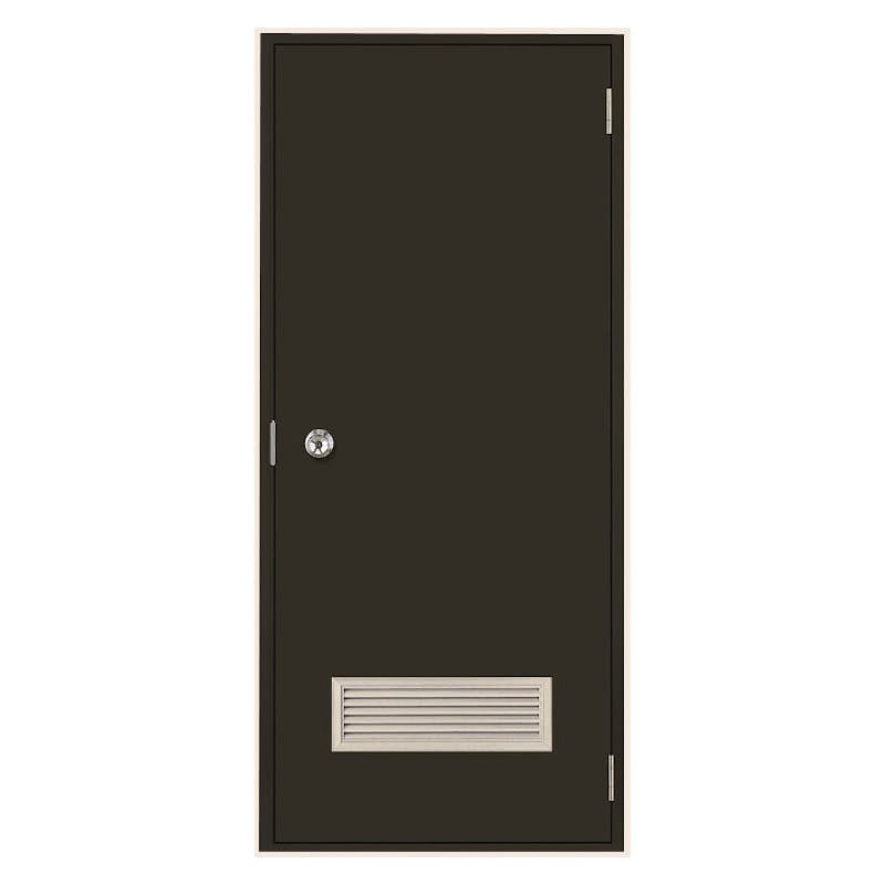 ＬＩＸＩＬ　ロンカラーフラッシュドア　ガラリ付　本体のみ　握り玉仕様　ランマ無し　オータムブラウン　０６１８