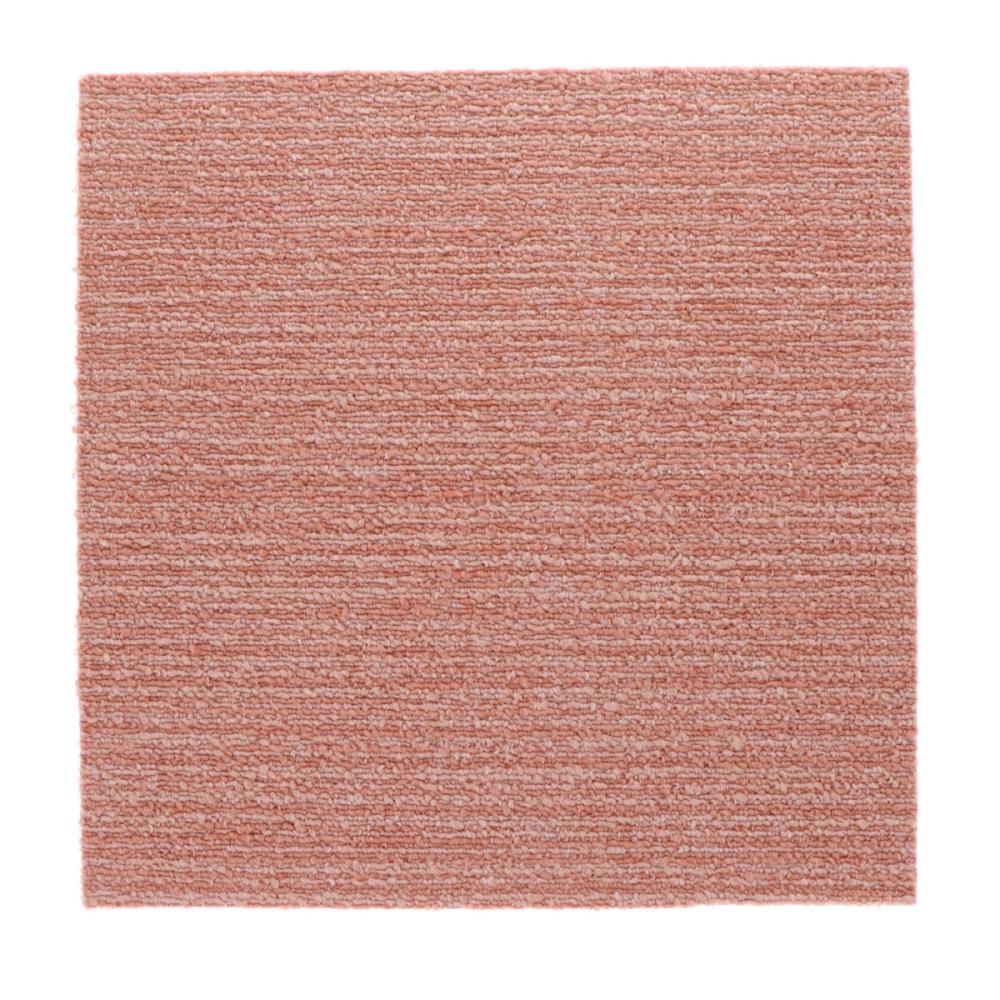 Ｋ＋ＢＵＩＬＤ　置くだけズレない洗える吸着タイルカーペット　４０×４０ｃｍ　ローズ