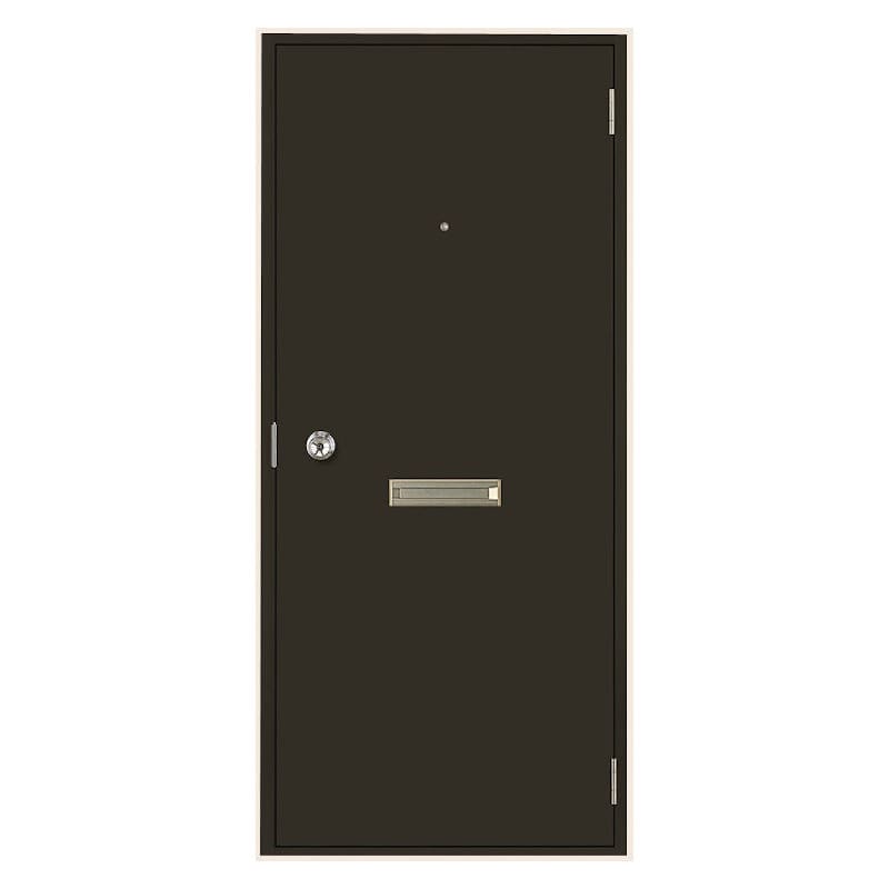 ＬＩＸＩＬ　ロンカラーフラッシュドア　ポスト付　本体のみ　レバー仕様　ランマ無し　オータムブラウン　０７８１８