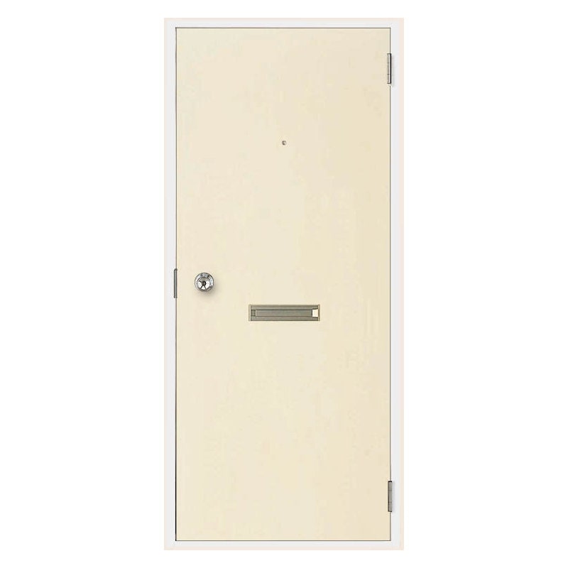 ＬＩＸＩＬ　ロンカラーフラッシュドア　ポスト付　本体のみ　レバー仕様　ランマ無し　アイボリー　０７８１８