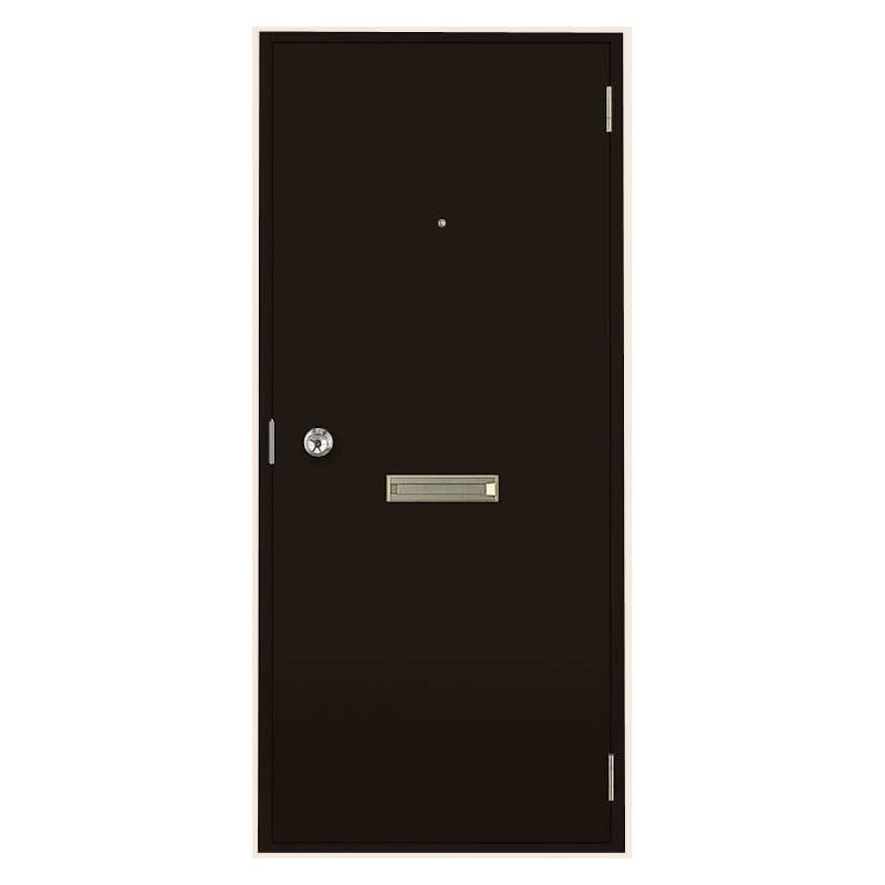 ＬＩＸＩＬ　ロンカラーフラッシュドア　ポスト付　本体のみ　レバー仕様　ランマ無し　ブラック　０７８１８