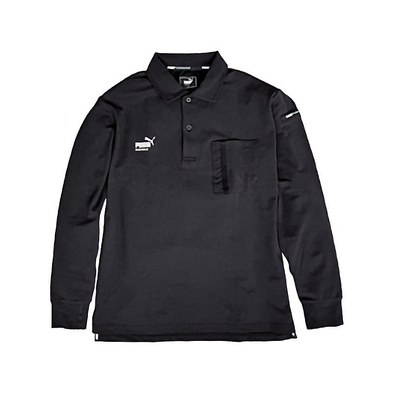 ＰＵＭＡ　作業ウェア　長袖ポロシャツ　ブラック　Ｍ　ＰＷ３０２４Ａ