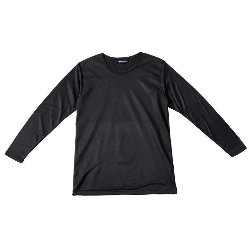 ＢＲＥＥＺＥ／ＴＥＸ　メンズ　長袖丸首シャツ　光蓄熱　クロ　Ｌ