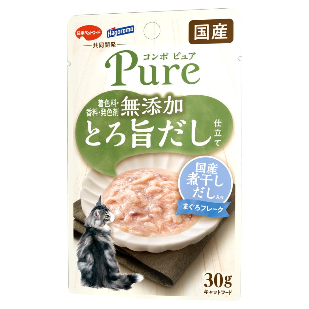 日本ペット　コンボ　ピュア　キャット　パウチ　鮪・国産煮干しだし入り　３０ｇ