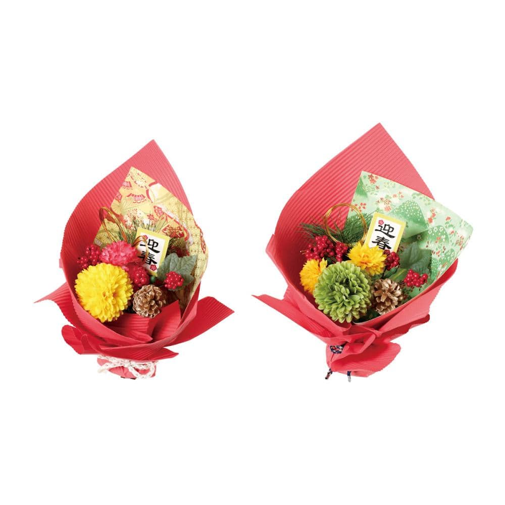 造花　正月アレンジ　小　マム　アソート　ＦＳ－５４５７