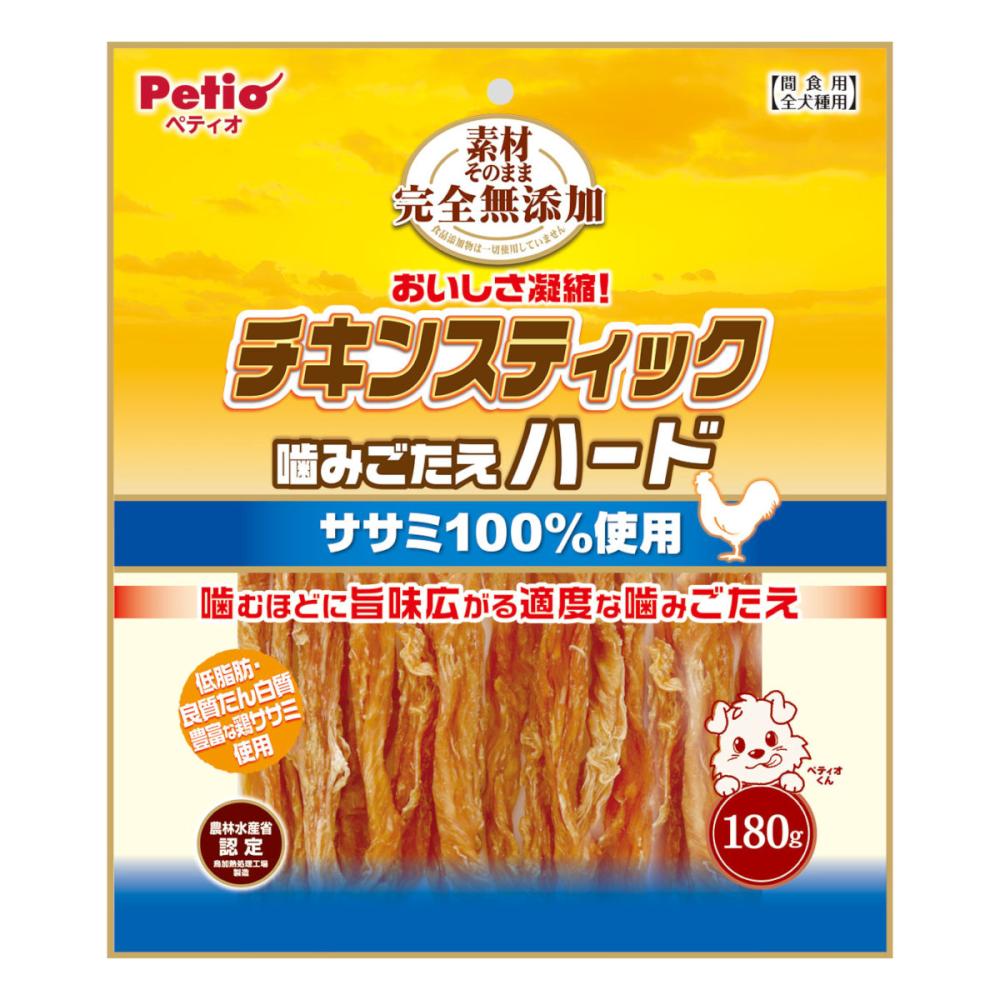ペティオ　素材そのまま　完全無添加　チキンスティック　噛みごたえハード　１８０ｇ