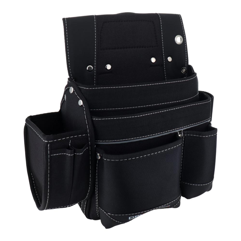 三共コーポレーション　ＤＢＬＴＡＣＴ　釘袋　２段（２３０ｍｍ／１７０ｍｍ）　ＤＴ－１９－ＢＫ