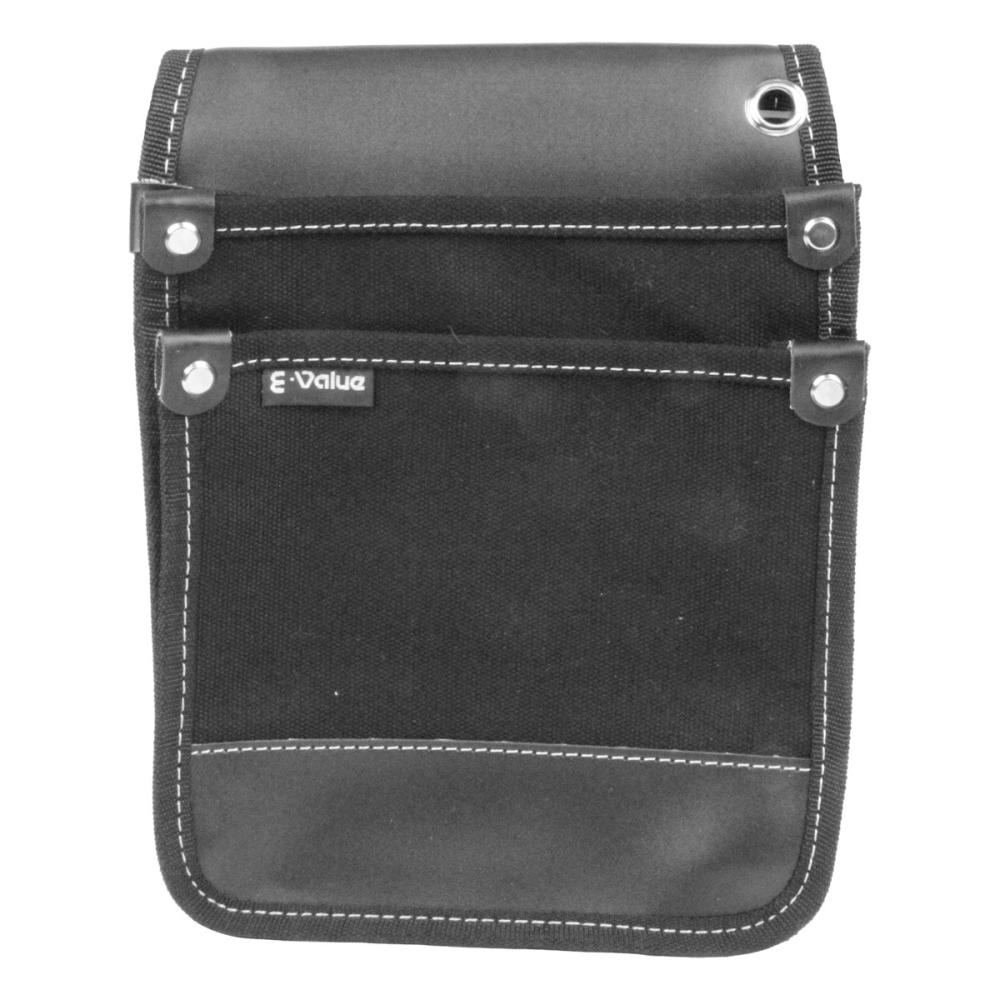 藤原産業　Ｅ－Ｖａｌｕｅ　帆布製電工腰袋　ブラック　ＥＨＮ－Ｄ　ＢＫ