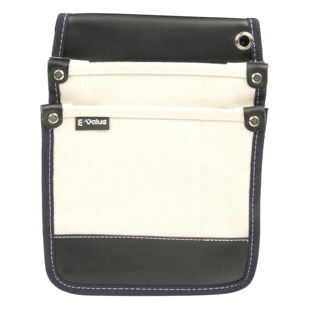 藤原産業　Ｅ－Ｖａｌｕｅ　帆布製電工腰袋　ホワイト　ＥＨＮ－Ｄ　ＷＨ