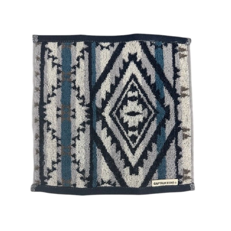 林　キャプテンスタッグ　タオルハンカチ　ブラック