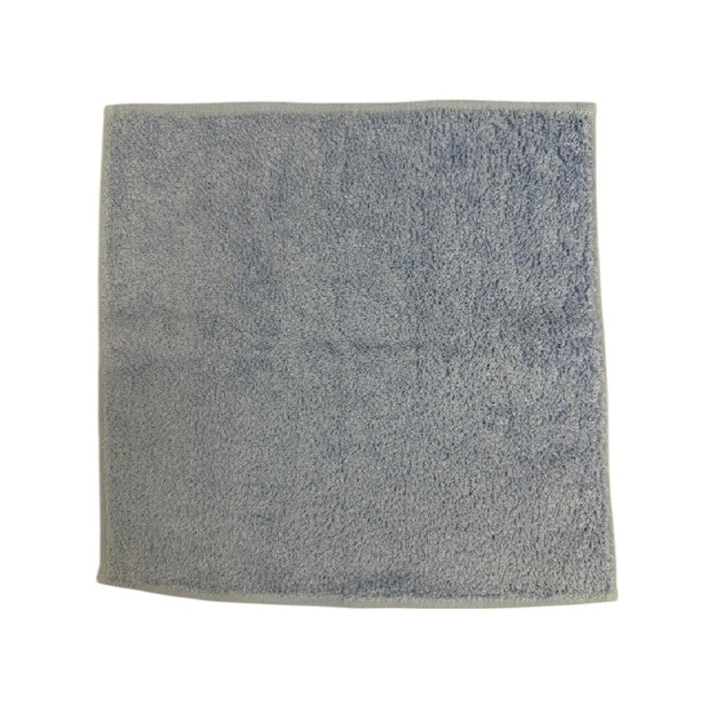 林　日本製　ペールカラー　タオルハンカチ　ブルー