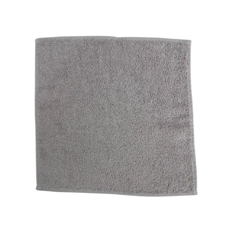 林　日本製　ペールカラー　タオルハンカチ　ウォームグレー