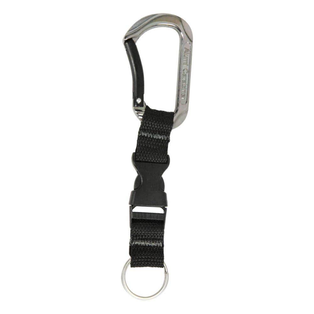 藤原産業　ＳＫ１１　アルミカラビナ　バックル付き　ガンメタ　ＳＡＣ－８０ＯＢ