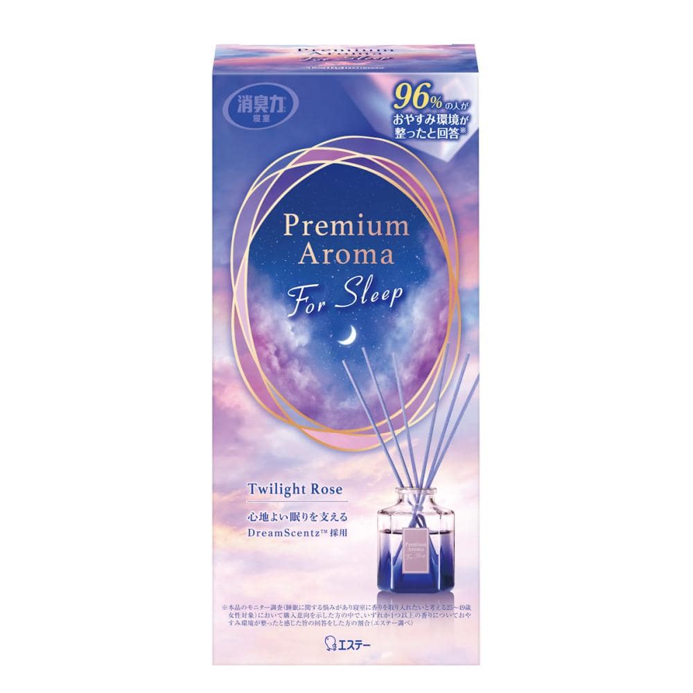エステー　お部屋の消臭力　プレミアムアロマ　フォースリープ　スティック　トワイライトローズ　本体　５０ｍＬ