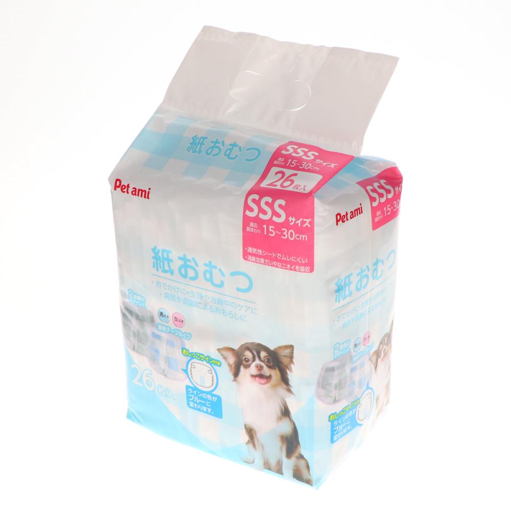 Ｐｅｔａｍｉ　ペット用紙おむつ　ＳＳＳ　２６枚入り