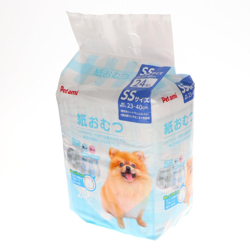 Ｐｅｔａｍｉ　ペット用紙おむつ　ＳＳ　２４枚入り