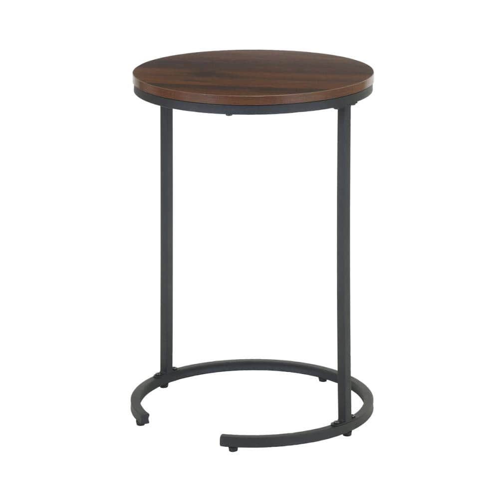 アテーナライフ　サイドテーブル　ブラウン　直径４０×高さ６０ｃｍ