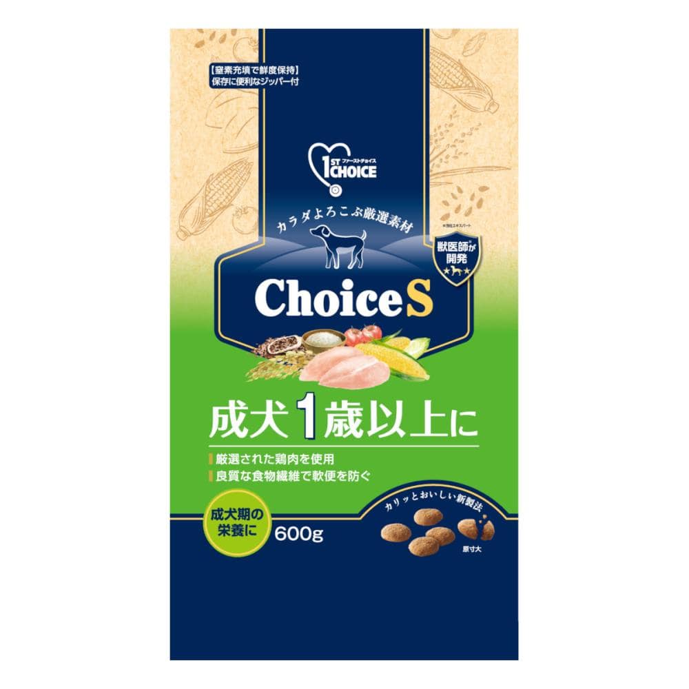 アース・ペット　ファーストチョイス　ＣｈｏｉｃｅＳ　成犬１歳以上に　６００ｇ
