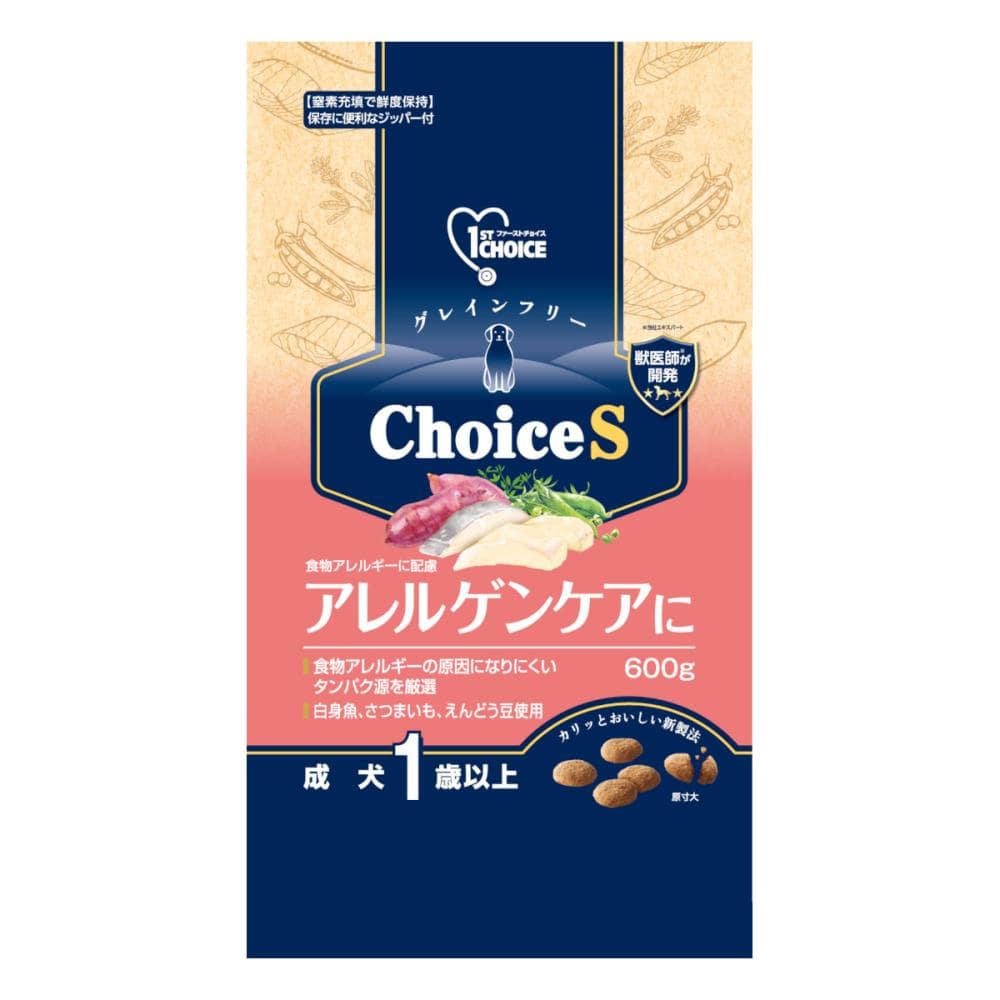 アース・ペット　ファーストチョイス　ＣｈｏｉｃｅＳ　アレルゲンケアに　成犬１歳以上　６００ｇ