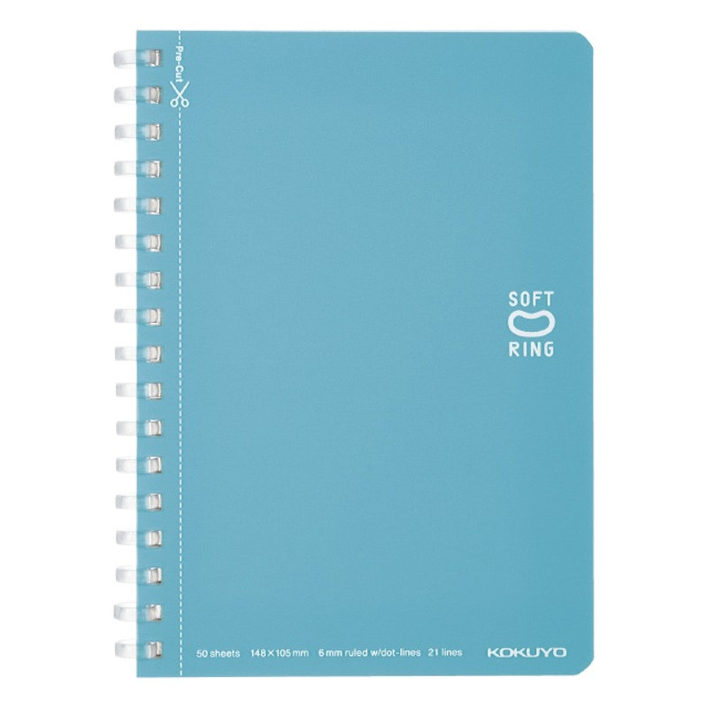 コクヨ　ソフトリングノート　Ａ６　ライトブルー