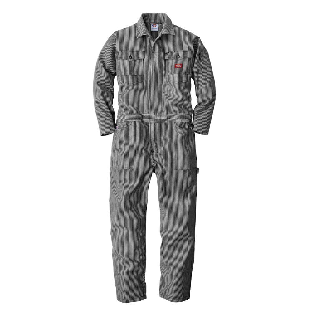 ディッキーズ　ストレッチヒッコリー　つなぎ　ブラック　５Ｌ　Ｄ７１６