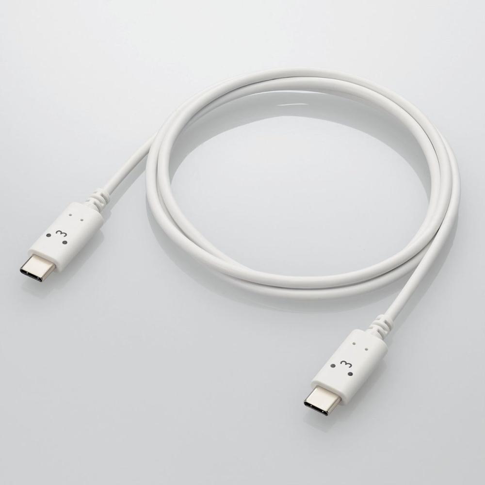 エレコム　ＵＳＢ　ＴｙｐｅＣｔｏＣケーブル　ＰＤ対応　１ｍ　ホワイト　ＭＰＡ－ＣＣＦ１０ＷＦ