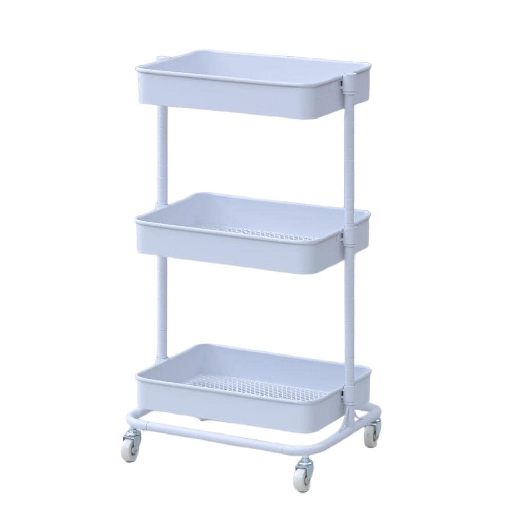 ＹＡＭＡＺＥＮ（山善）　バスケツトトローリー　ライト　ホワイト　ＬＢＴＬ－３