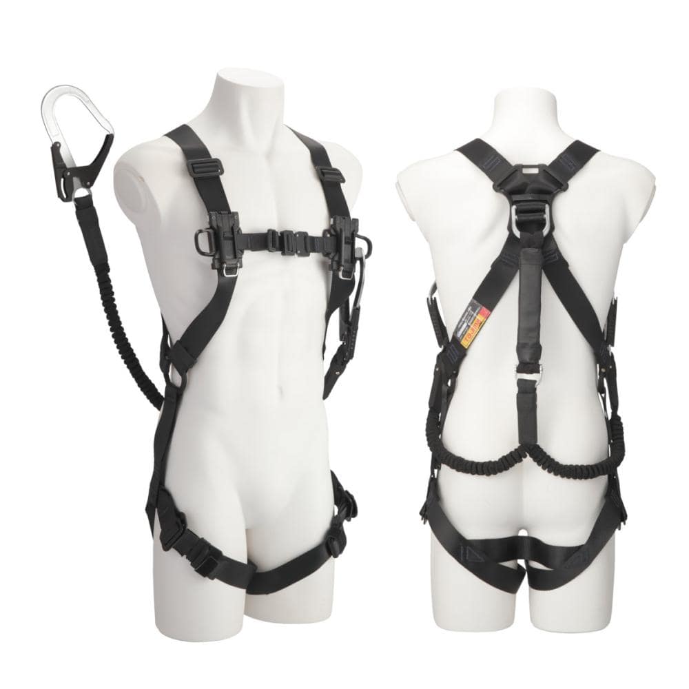 Ｔａｊｉｍａ　タジマ　セフハーネスＢ　蛇腹Ｌ４ダブルセット　黒　Ａ４ＳＦＢＪＲ－ＷＬ４ＢＫ