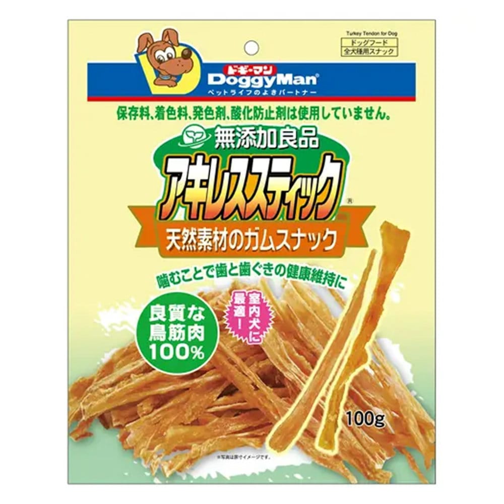 ドギーマン　無添加良品　アキレススティック　１００ｇ