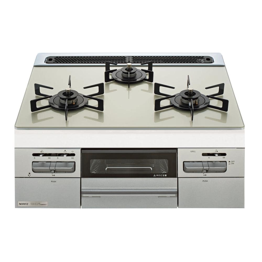 ノーリツ　ビルトインコンロ　ミッケ　６０ｃｍタイプ　ムーンシルバーガラストップ　ＬＰガス用　ＮＷＶ６ＡＰ２ＶＥＣ　ＬＰＧ