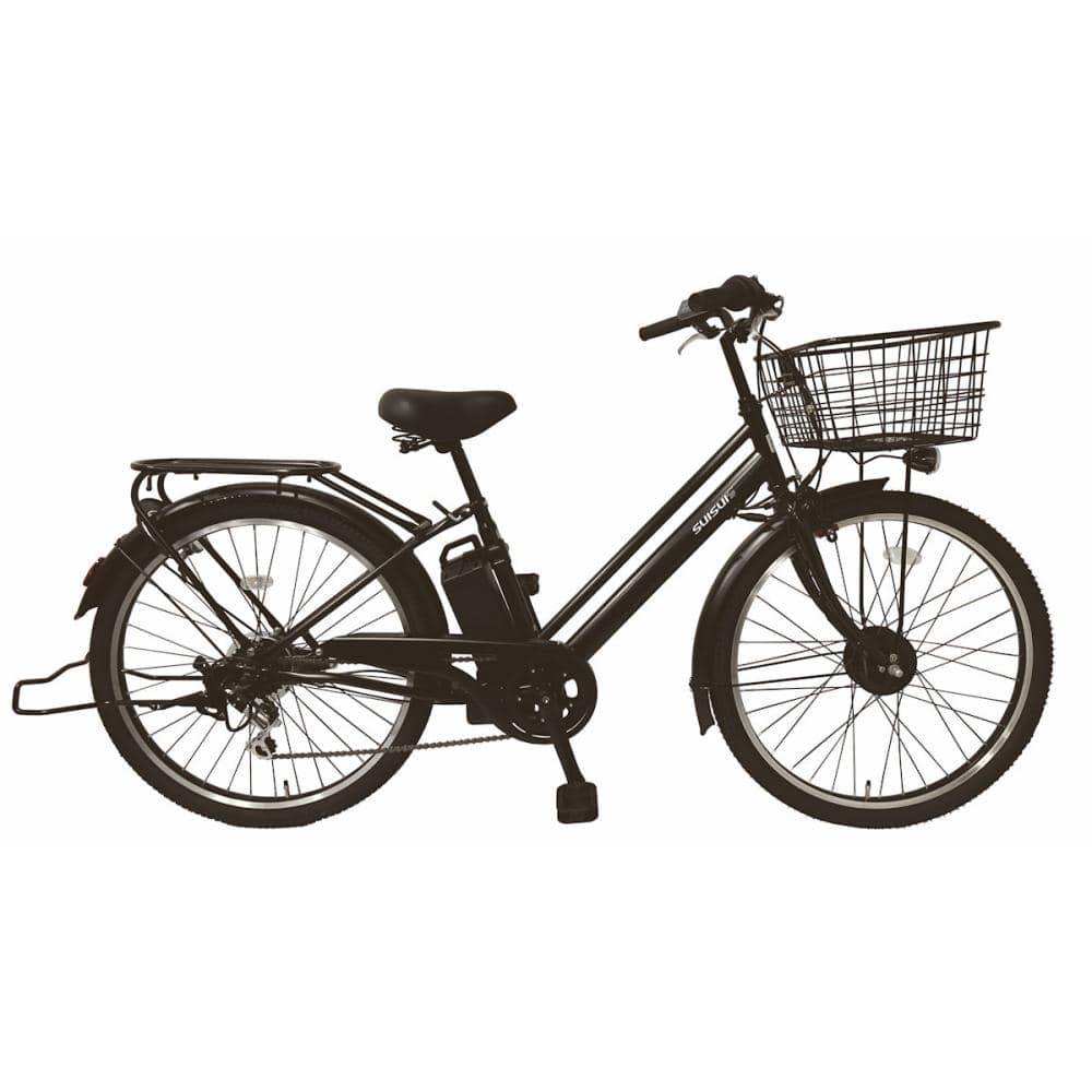 電動アシスト自転車　ＳＵＩＳＵＩ（スイスイ）　ワイドタイヤ　２６インチ　マットブラック