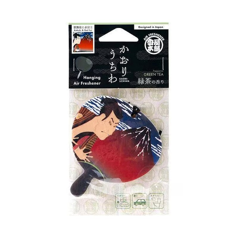 ＮＯＬ　かおりうちわ　歌舞伎と赤富士　緑茶のかおり