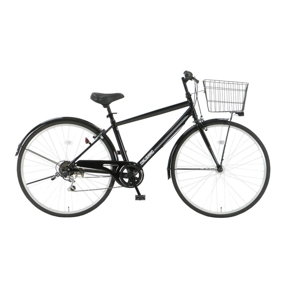 ＣＲＵＺＡＲＤ（クルザード）　カゴ付クロスバイク　パンクしにくい　２７インチ　ブラック　２５