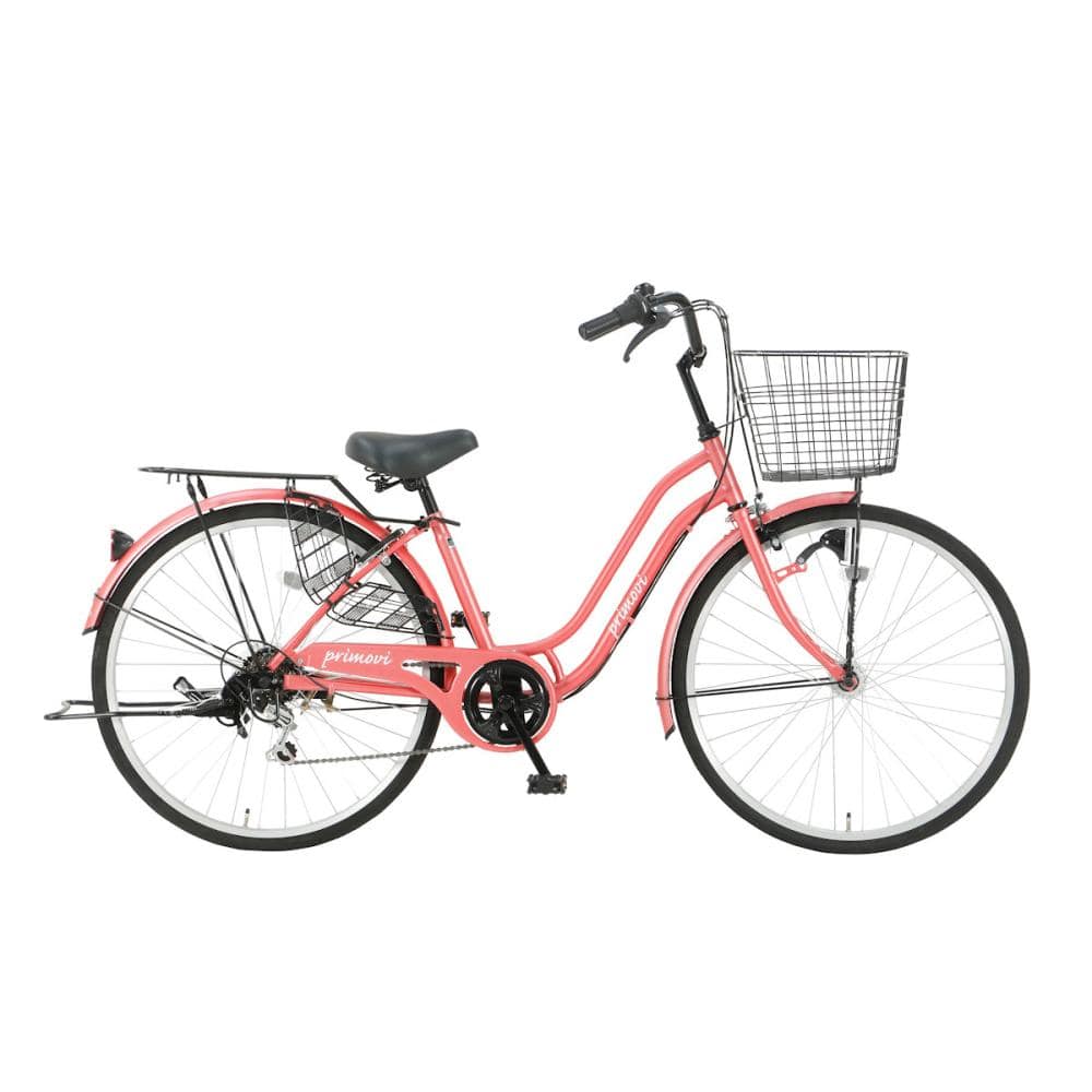 軽快車　パンクしにくい　プリモビ　２６インチ　マットローズピンク