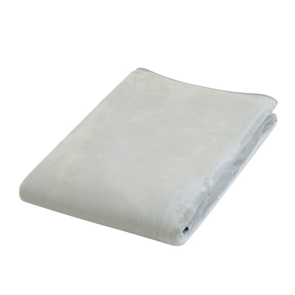 アテーナライフ　ソフトタッチ２枚合わせ毛布　グレー　シングル　１４０×１９０ｃｍ