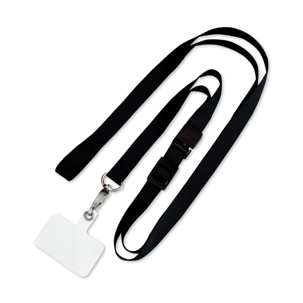 オープン　スマートフォン用ロングストラップ　黒