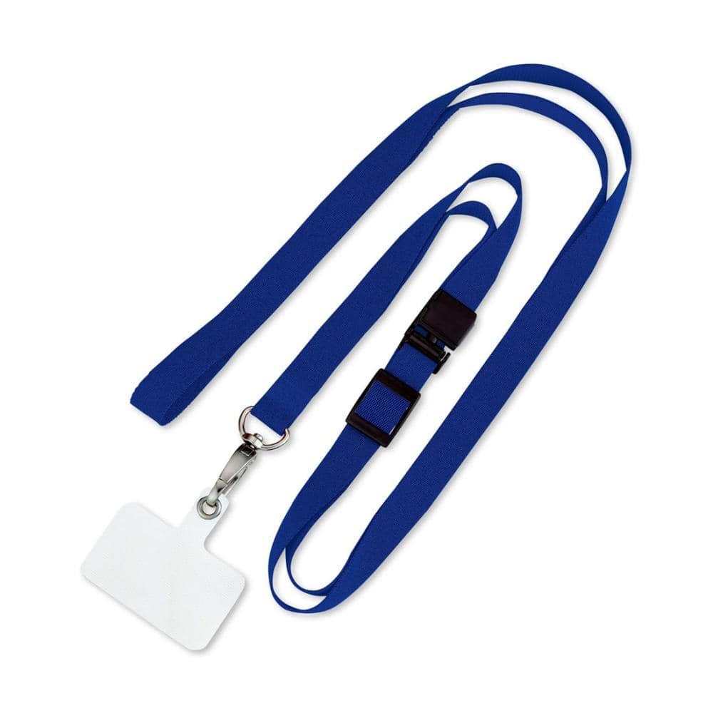 オープン　スマートフォン用ロングストラップ　青