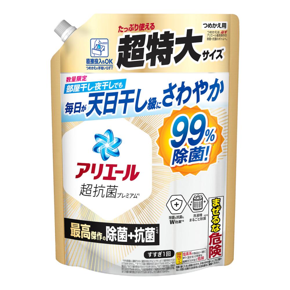 Ｐ＆Ｇ　アリエールジェル　最高傑作の除菌＋抗菌　詰め替え用　超特大　７３０ｇ