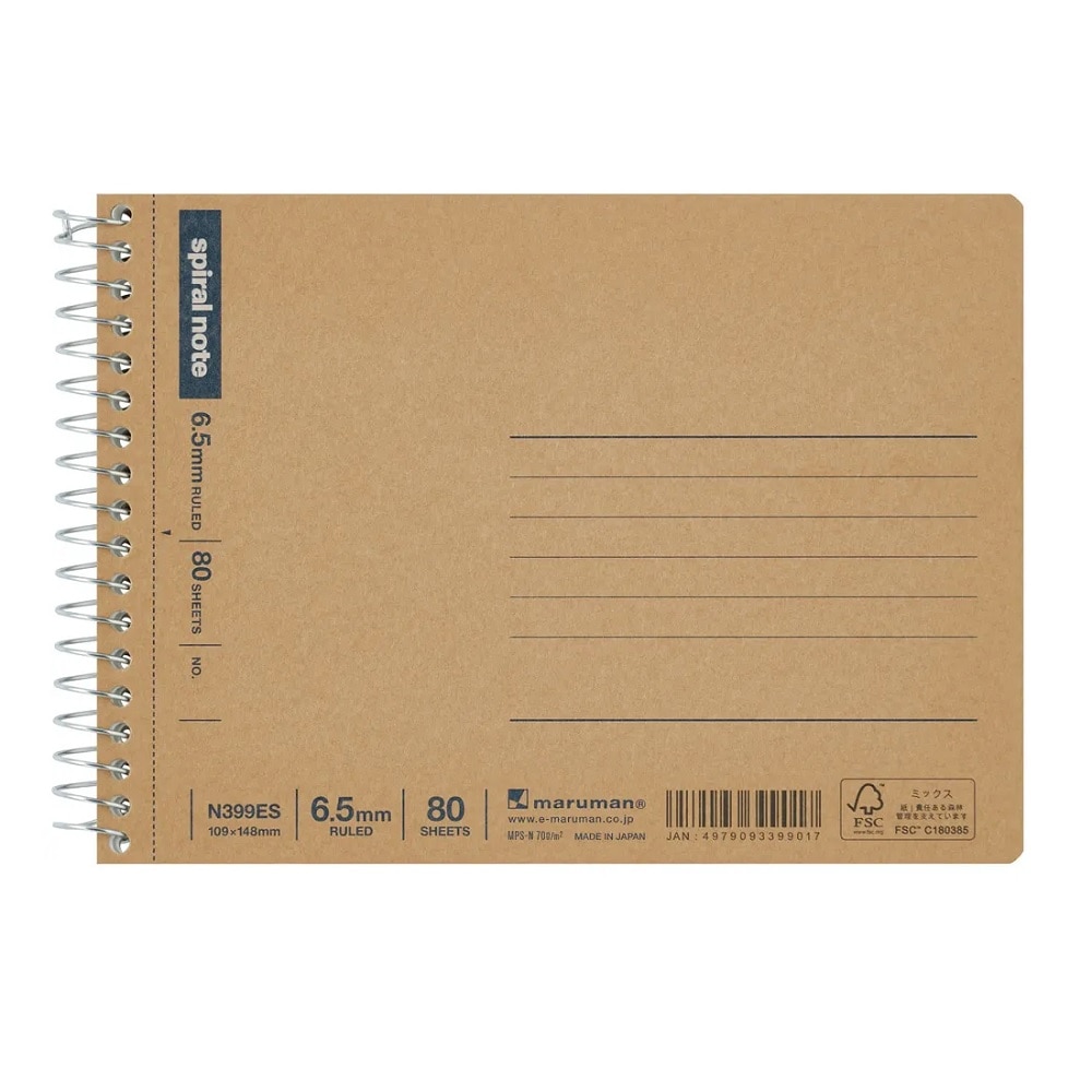 マルマン　Ａ６Ｅ　スパイラルノート　横罫８０枚