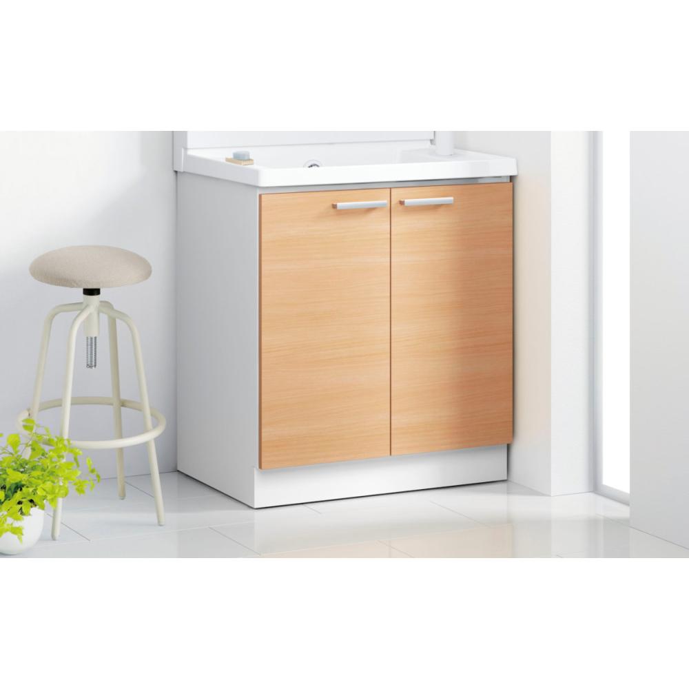 ＴＯＴＯ　洗面化粧台（ＫＺ）間口６００　高さ８５０　２枚扉　ルースミルベージュ