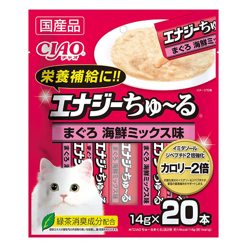ＣＩＡＯ　エナジーちゅ～る　まぐろ海鮮ミックス味　１４ｇ×２０本