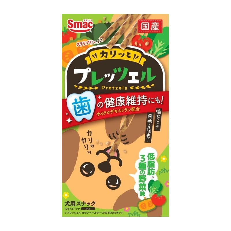 スマック　カリッとプレッツェル　低脂肪３種の野菜味　３０ｇ
