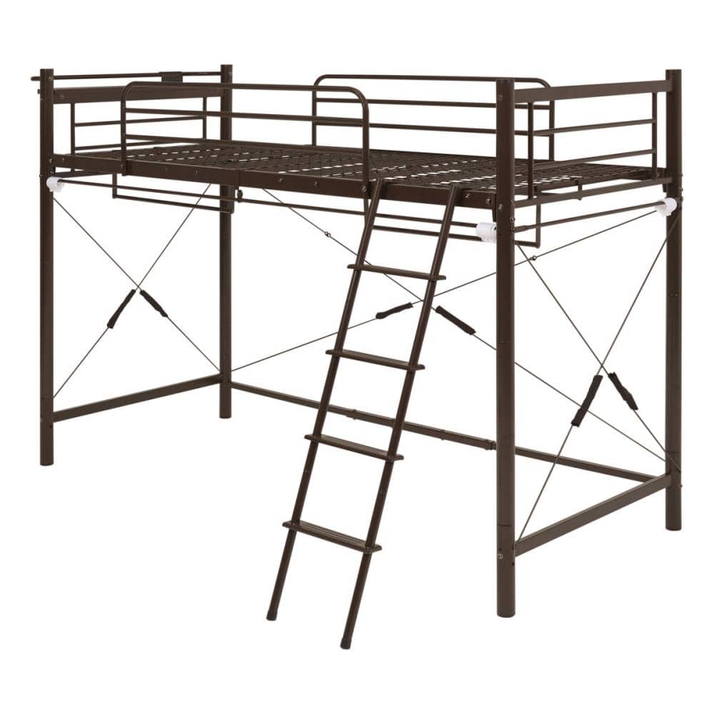 萩原　パイプロフトベッド　ダークブラウン　シングル　寝台の高さ１２６ｃｍ　ＫＨ－３６９１ＤＢＲ