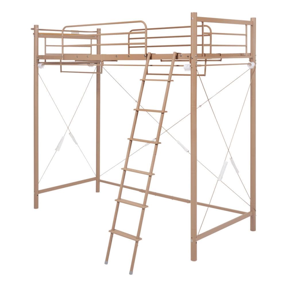 萩原　パイプロフトベッド　ラテ　シングル　寝台の高さ１７６ｃｍ　ＫＨ－３６９３ＬＴ