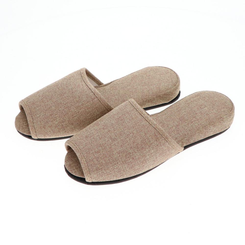 アテーナライフ　前開きつり込みスリッパ　ベージュ　フリーサイズ